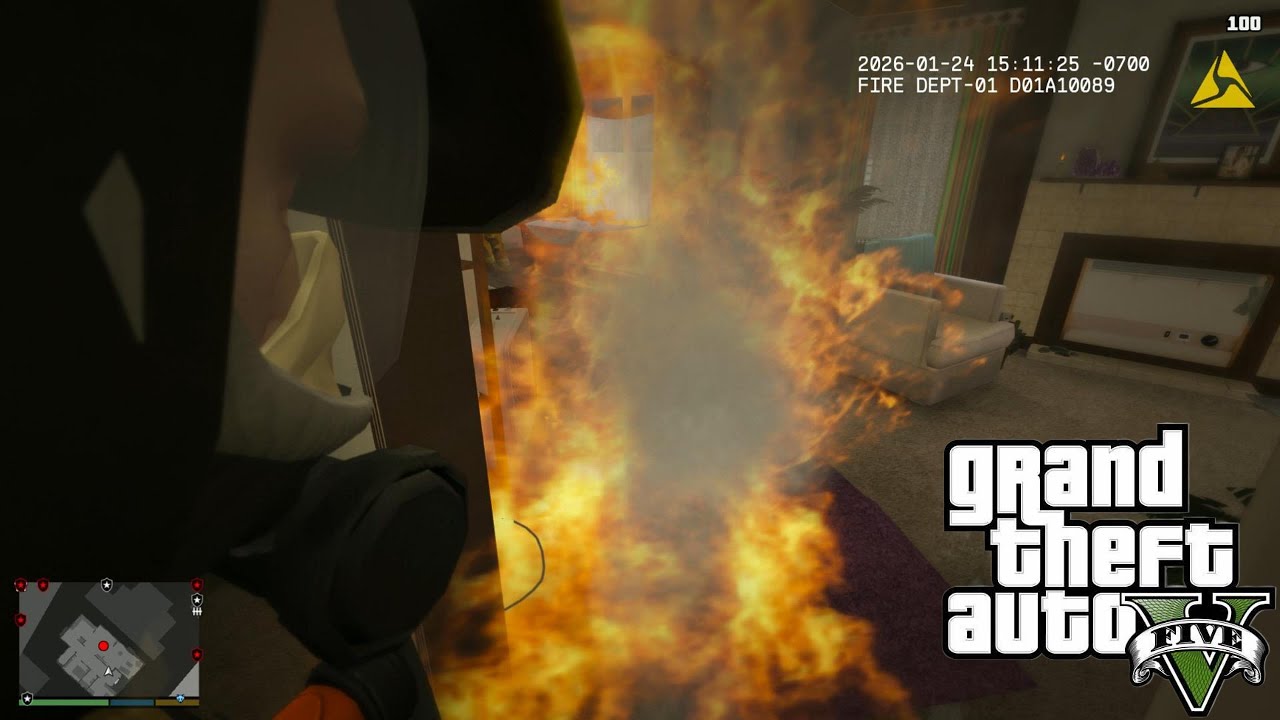 GTA V LSPDFR | Extreme Rescue: Responding to Franklin's Mansion Fire (Bodycam POV) Ep. 1
