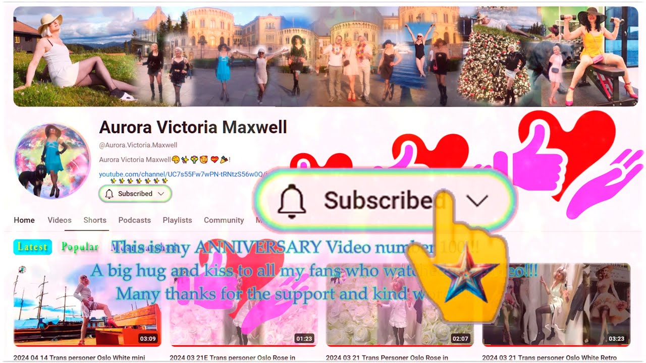 2024.04.20 Trans Personer This is Aurora Victoria Maxwell ANNIVERSARY 💐🌺 🪷🌼🌹Video number 100!!! 👠💝🎉