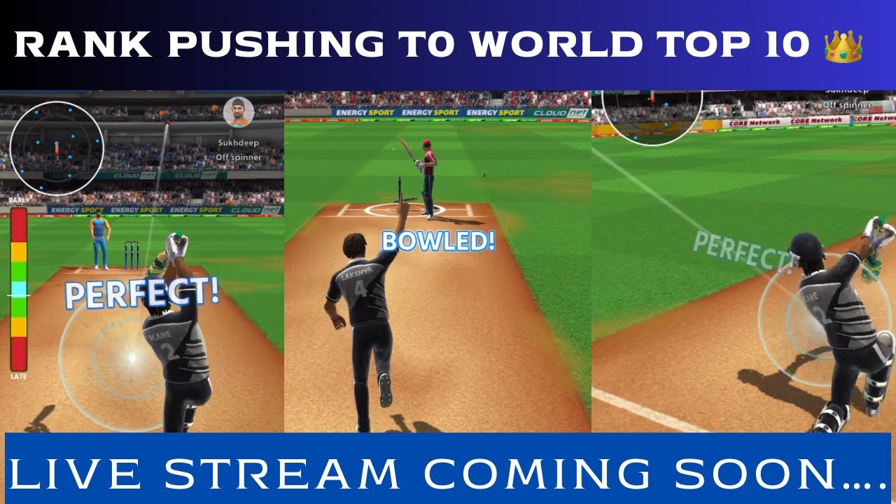 CRICKET LEAGUE RANK PUSH GAMEPLAY | LIVE STREAM COMING SOON … | CRICKET LEAGUE GAME
