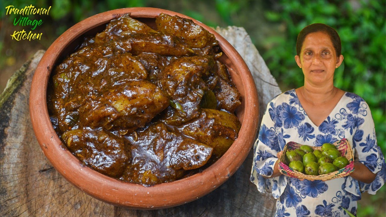 ගමේ රසට ඇඹරැල්ලා කරිය | June Plum Curry Recipe | Sri Lankan Village Cooking Ambarella Curry