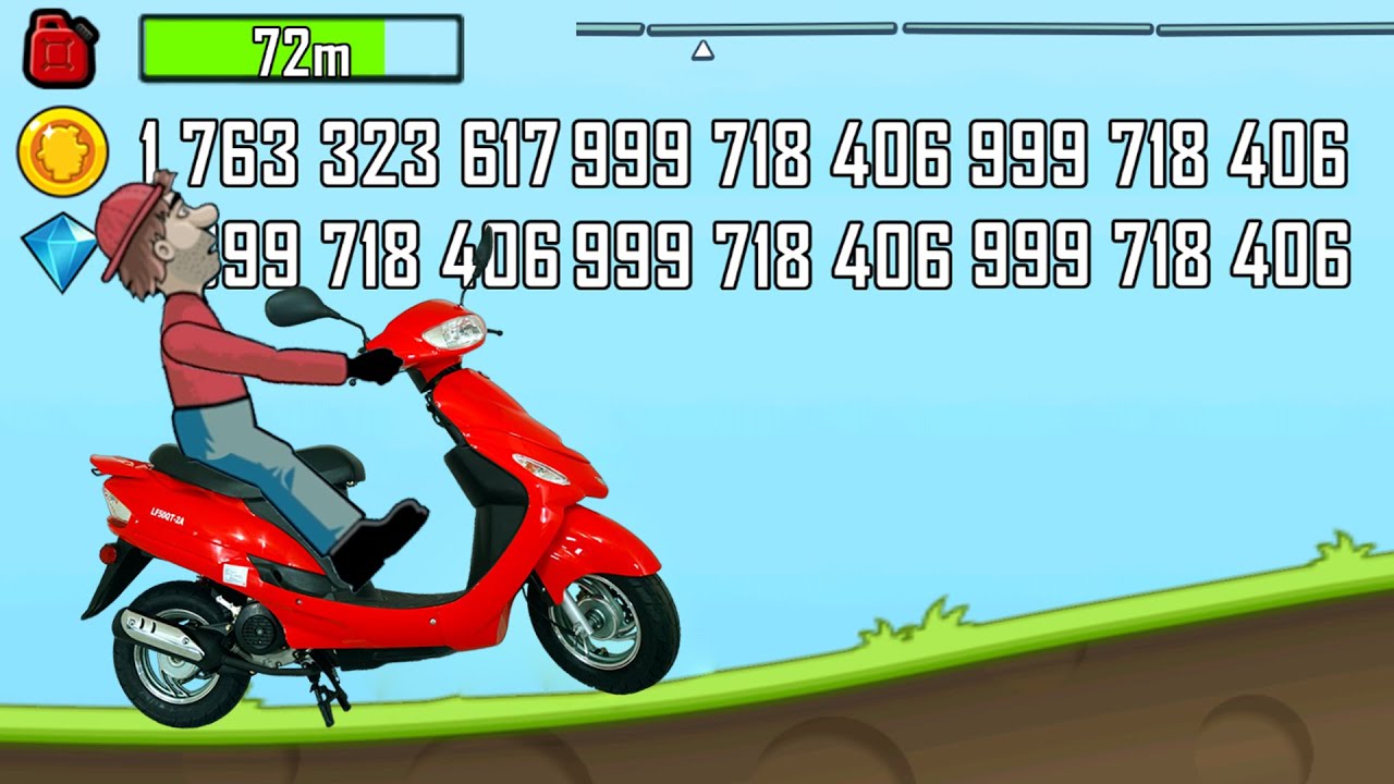 Moped - Minibike? Hill Climb Racing! Unlimited Coins and Unlimited Gems