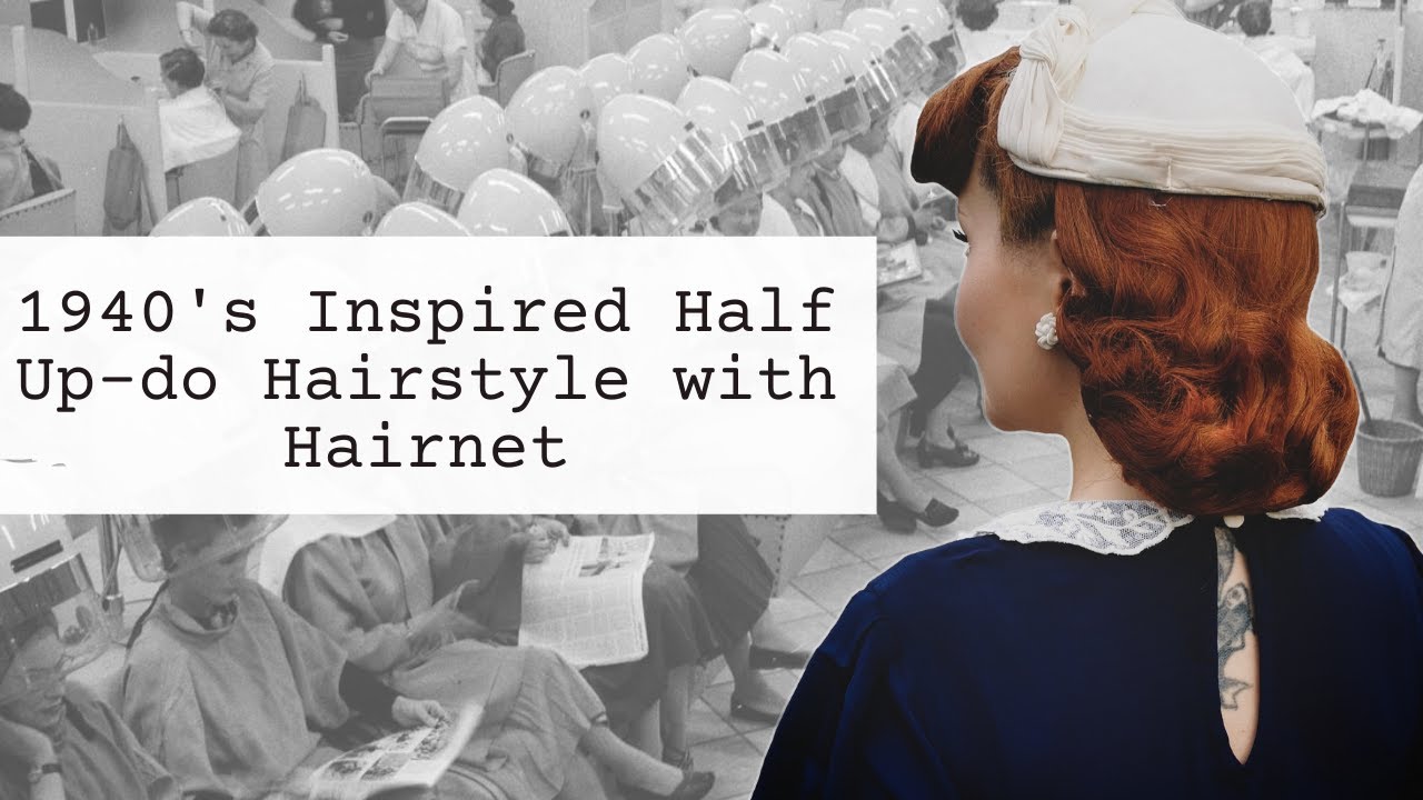 1940's Inspired Half Up-Do (with hairnet) by Miss Chandelier