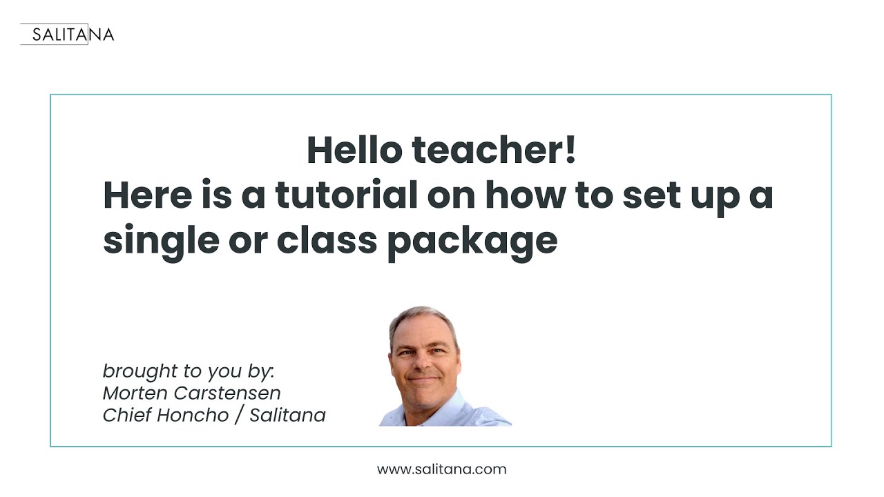 Teacher tutorial on class packages