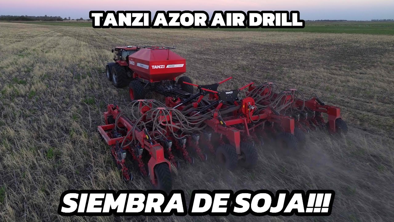 SEMBRANDO SOJA con la SEMBRADORA AZOR de TANZI en TRENQUE LAUQUEN!!!