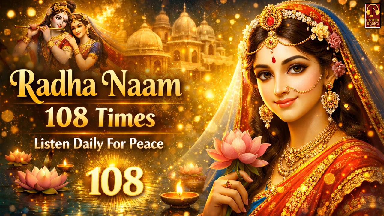 Radha Naam 108 Times | Listen Daily For Peace | Shri Radha Radha Jap Meditation