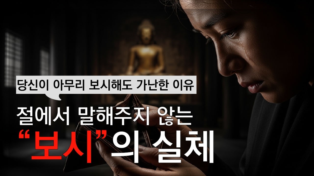 절에서 절대 말해주지 않는 보시의 실체 : 당신이 아무리 베풀어도 인생이 제자리인 이유