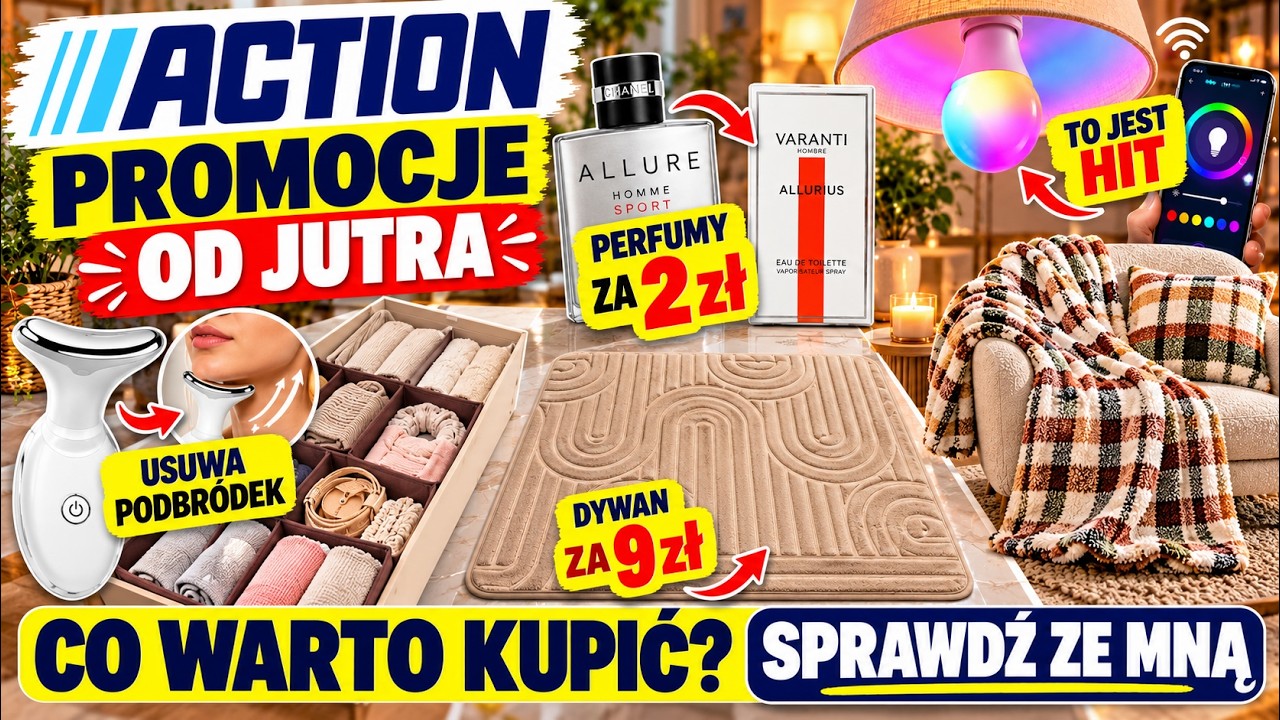 🚨PROMOCJE OD JUTRA w ACTION! DYWANY za 9 zł 😍 HIT ZA 2,49 zł, TE PEREŁKI SZYBKO ZNIKNĄ Z P&Oacute;ŁEK