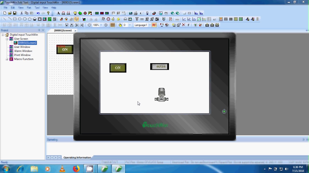 Touchwin digital input tutorial 1