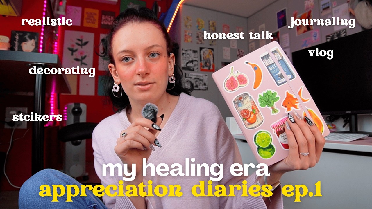 my healing era appreciation vlog | romanticizing my 20s, journaling, honest talks, being mindful 🌀🛋️