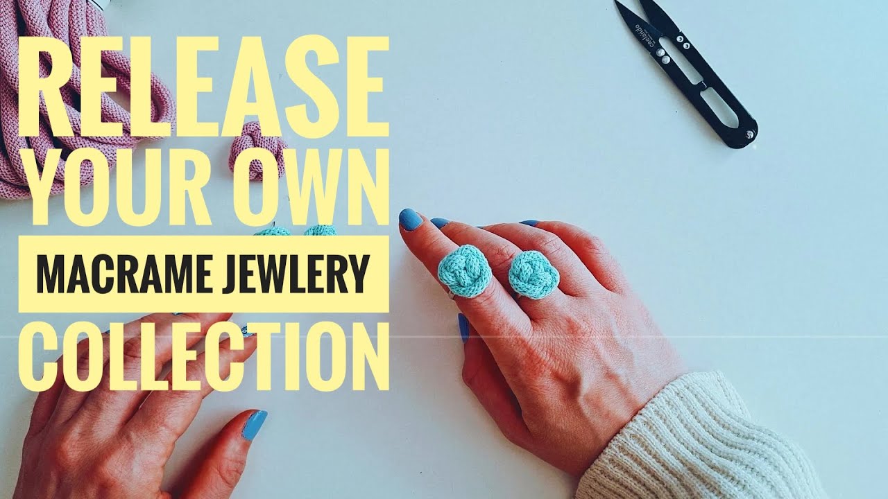 Macrame jewelry collection! * Super Easy Stud earrings/ring *