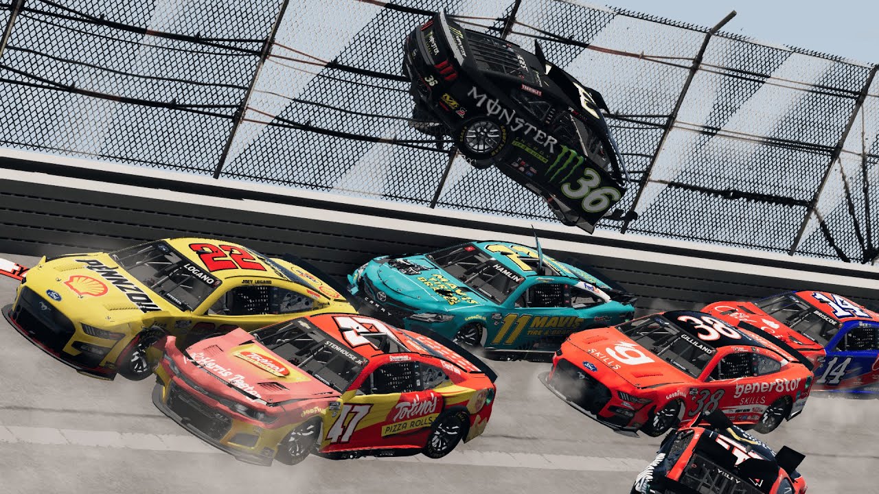 NASCAR Racing Crashes #52 (Talladega Edition) - BeamNG Drive