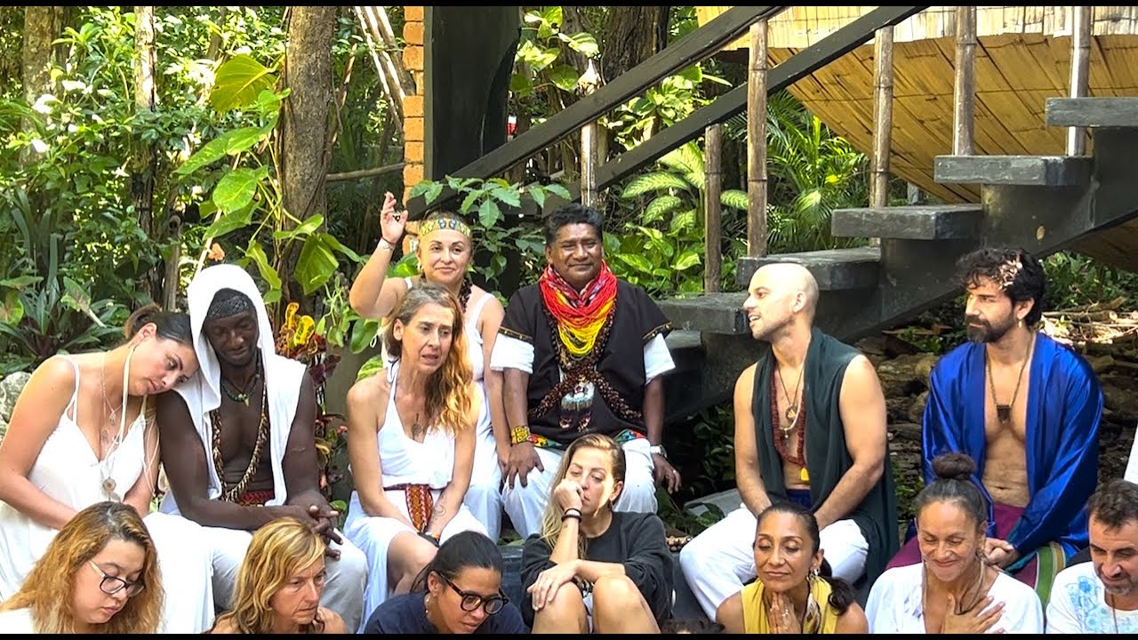 Yage (ayahuasca) ceremony with Colombian Taita Sebastian Jansasoy in the Mexican Caribbean.