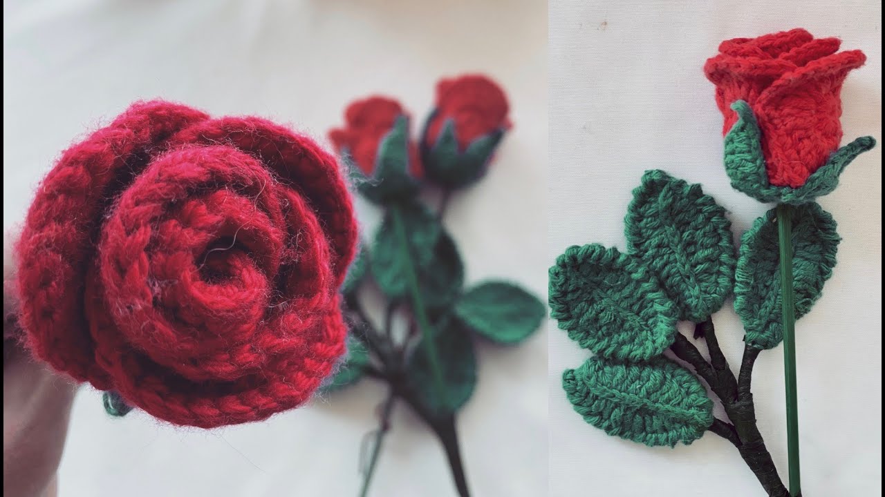 Easy / beginner friendly crochet rose tutorial