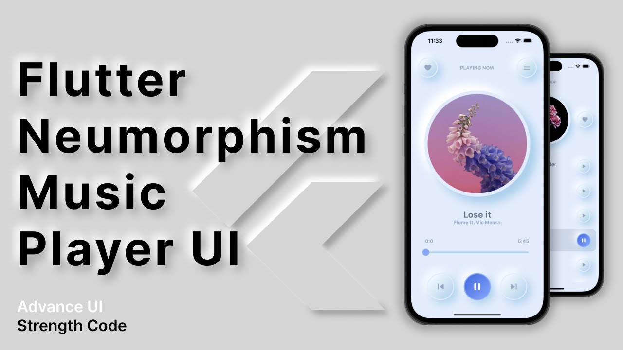 Flutter Neumorphism Music Player UI