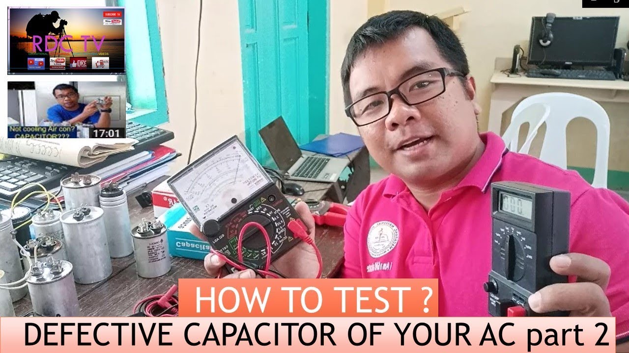 How to test Capacitor using Multi meter and Capacitance meter. TAGALOG