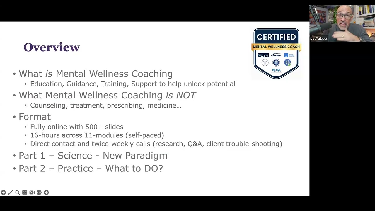 Certified Mental Wellness Coach (CMWC) - Certification Overview