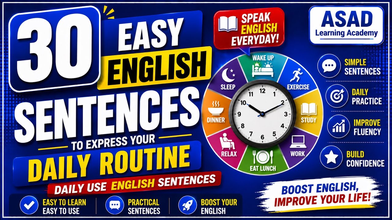 Easy English Sentences to Express your Daily Routine | Daily use English sentences | Boost English