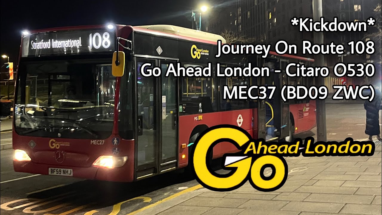 *Kickdown* Journey On Route 108 | Go Ahead London Mercedes-Benz Citaro O530 - MEC37 (BD09 ZWC)