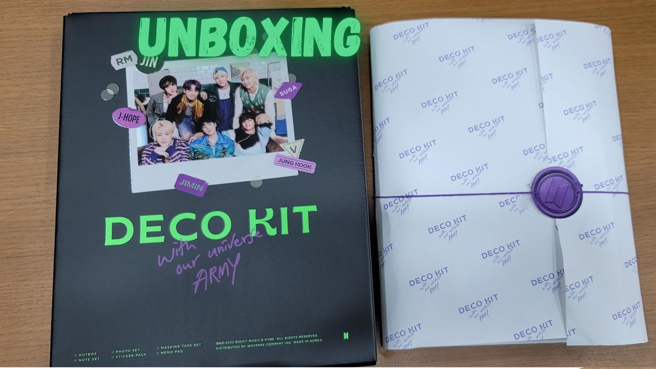 BTS DECO KIT Unboxing 방탄 데코 키트 언박싱 #방탄소년단 #방탄데코키트 #언박싱  #btsdecokit