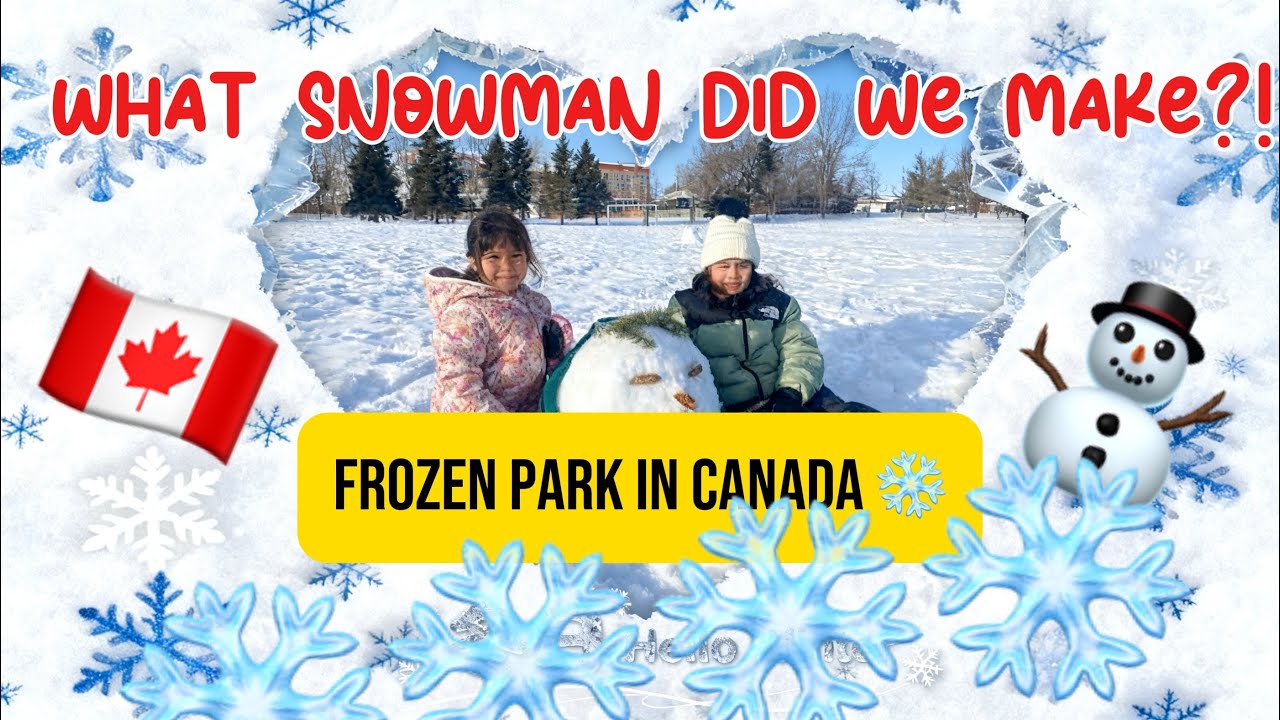 🇨🇦❄️ FIRST Canadian SNOWMAN ⛄️ SNOW MUCH FUN! #winter #canada #snow #arianalaila #fun #