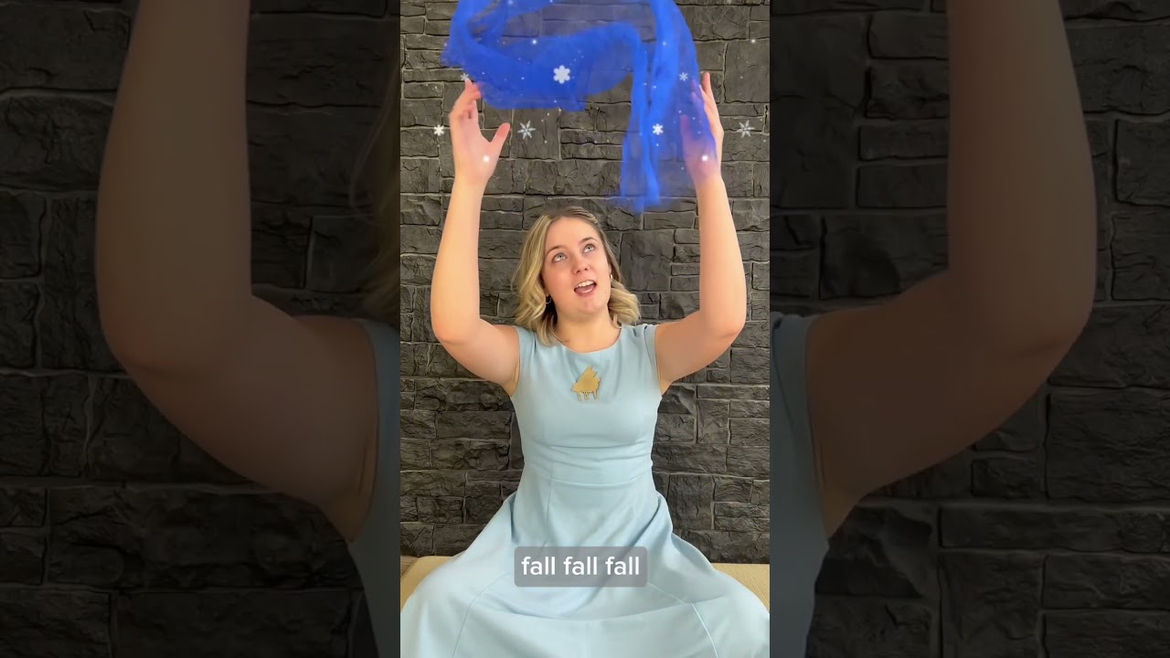 Snowflakes & scarf action song for toddlers = music and movement activity for preschoolers! #kids