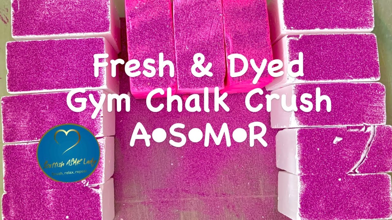 Fresh & Dyed Gym Chalk Block Crush ASMR | 13 Block Crush ASMR