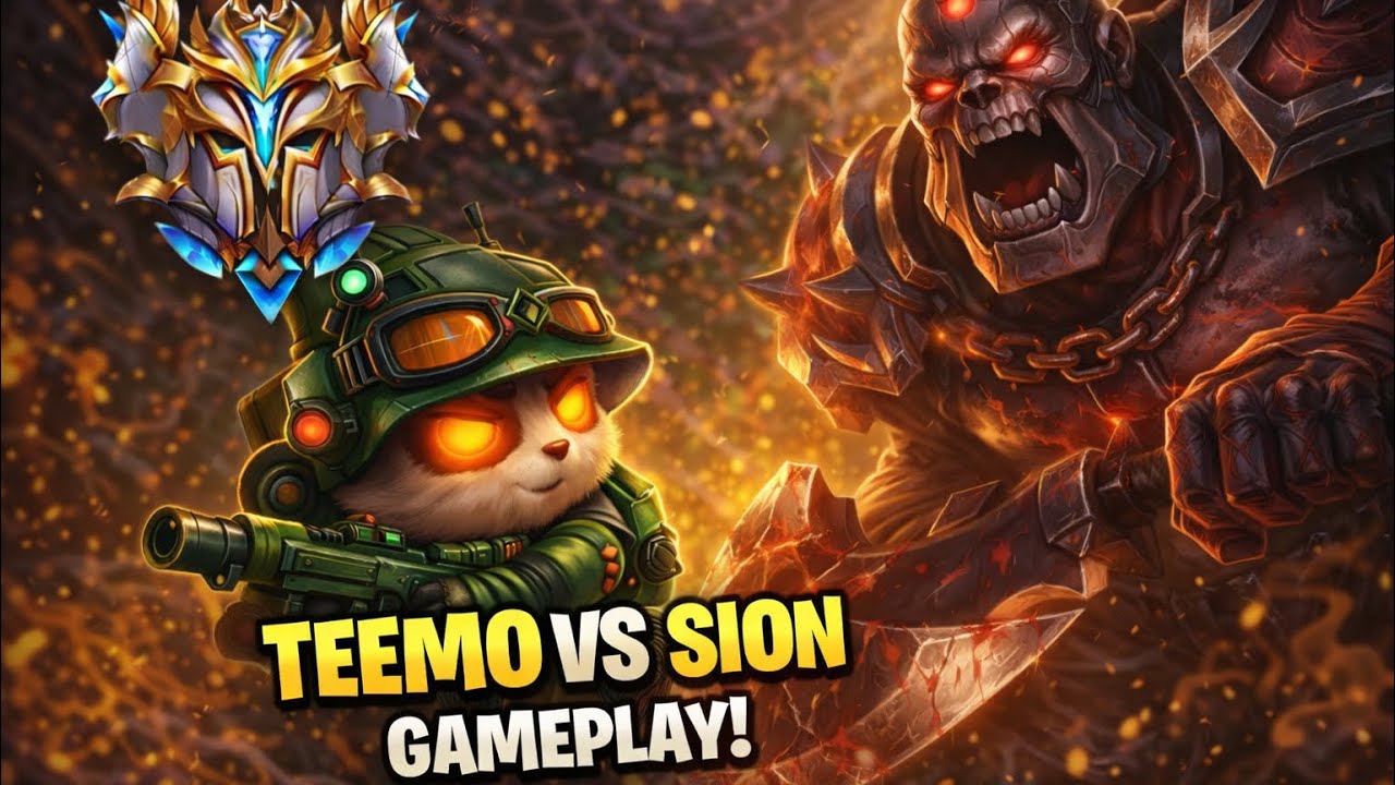 Rank 1 Teemo Sovereign VS Sion Top Lane | Legend Ranked Wild Rift Gameplay 