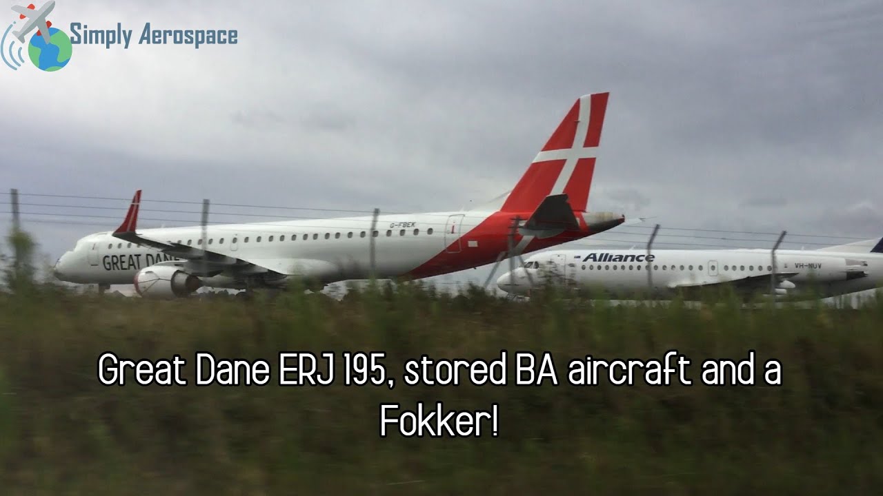 Stored Aircraft at Norwich: LOTS of stored British Airways Embraers!