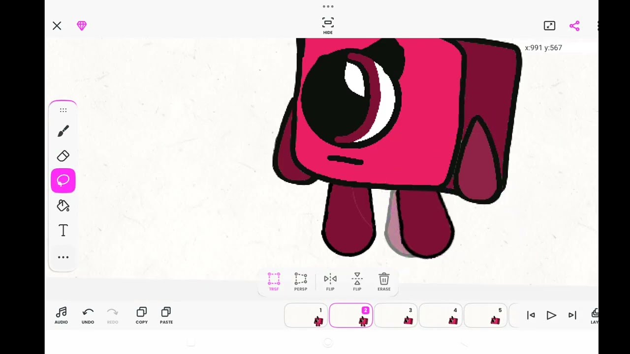 How to Make A Animation With 1 From Numberblocks & Lili In Flipaclip | Animating In Flipaclip 