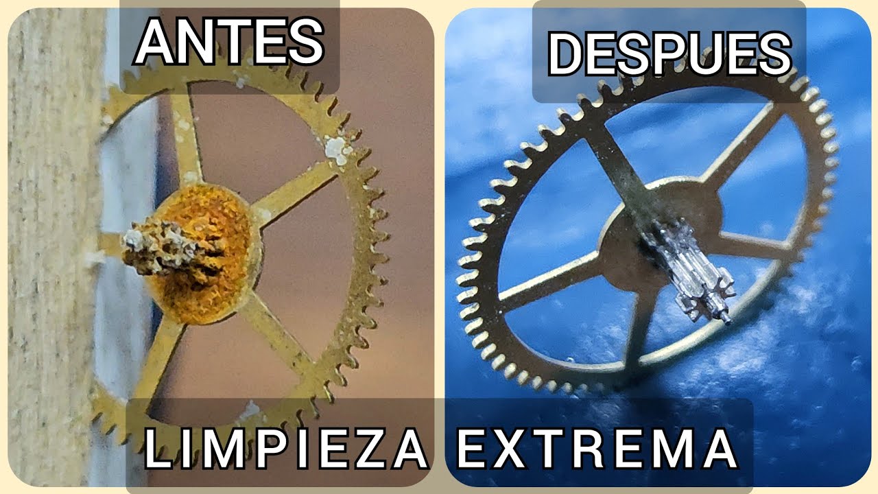 Como Quitar Óxido Rueda Intermedia Reloj Mecánico Limpieza Profunda Facil DIY