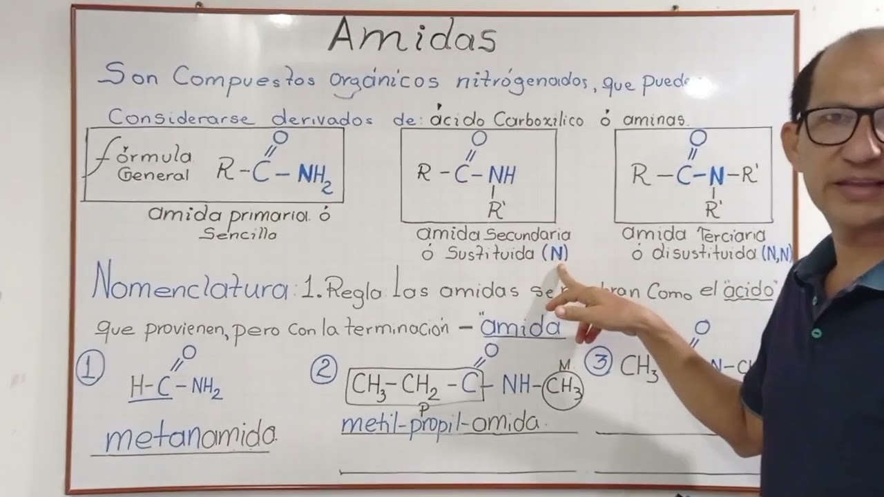 NOMENCLATURA: AMIDAS Y TIPOS DE AMIDAS.