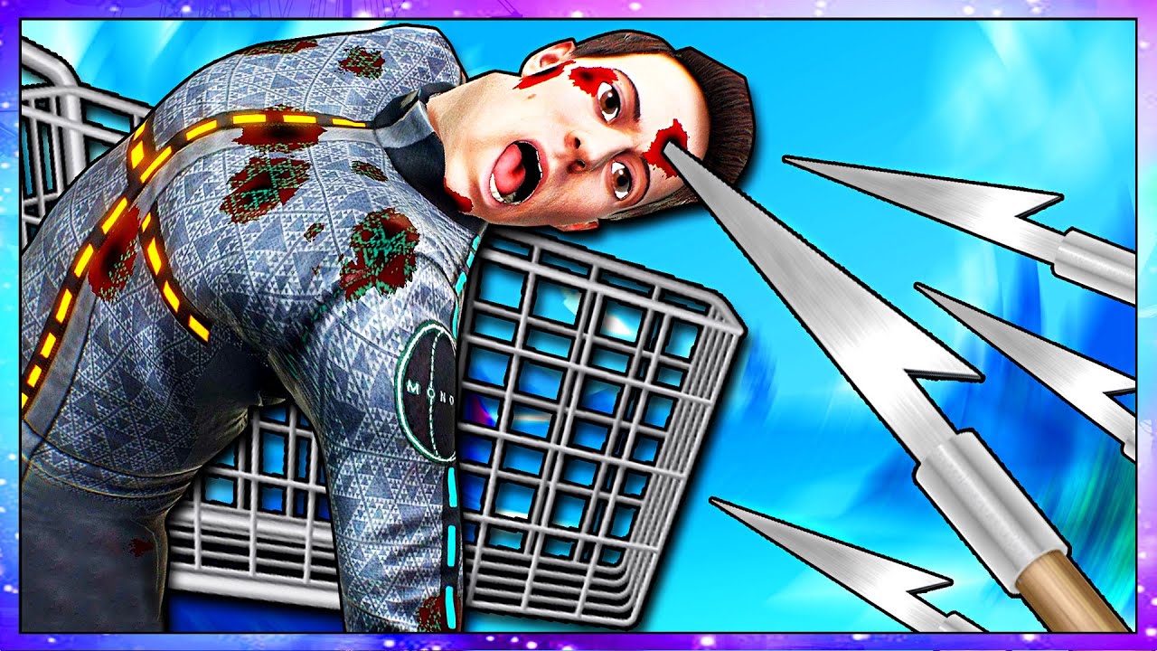 Throwing Them Into A SPIKE PIT In SHOPPING CARTS! In Boneworks Mods!