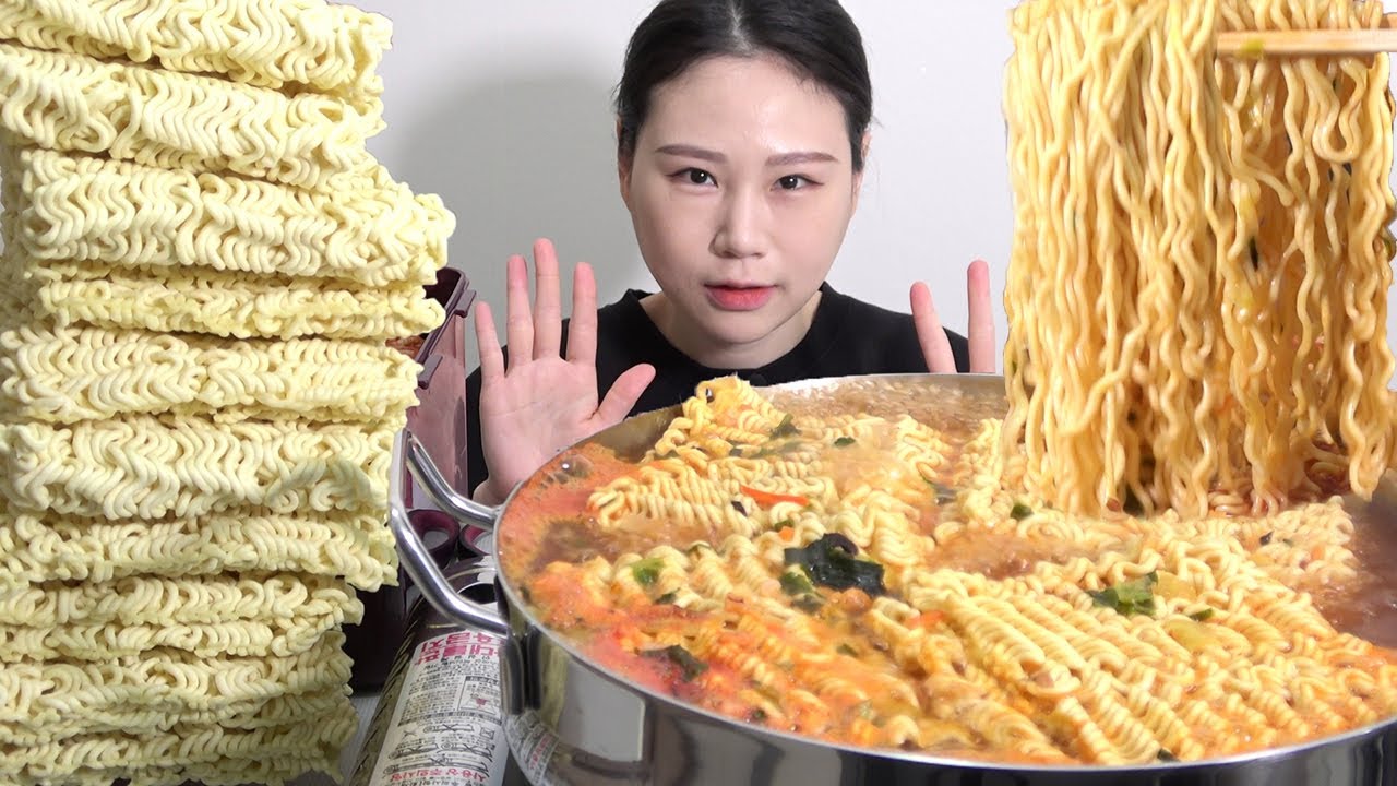 해물짬뽕 라면 10봉 MUKBANG