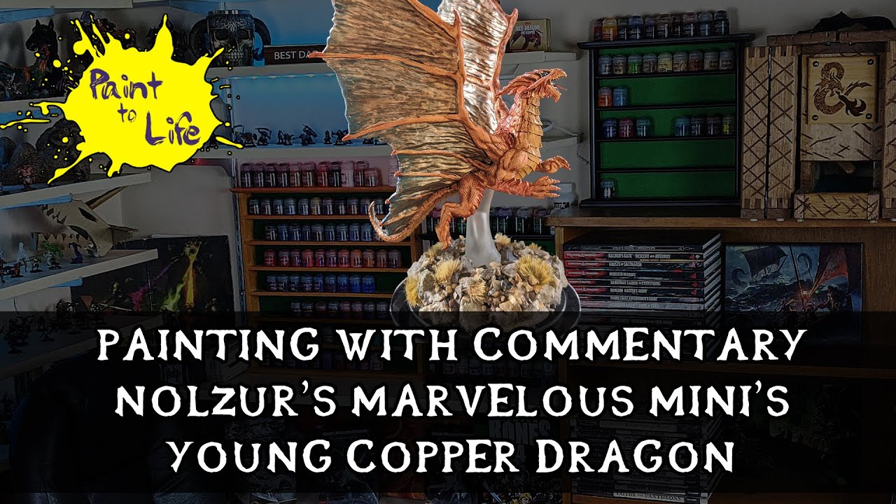 Как покрасить фигурку молодого медного дракона от Nolzur's Marvelous Miniatures для D&D — с пошаг...