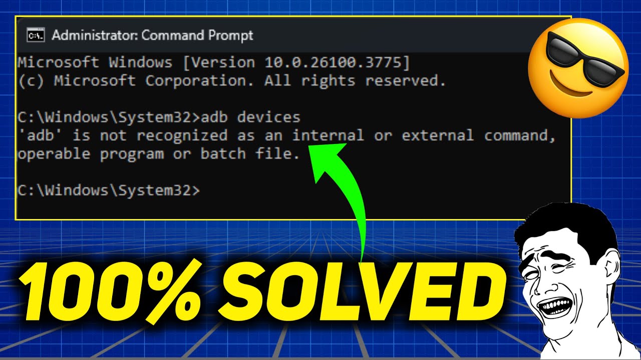 adb is not recognized as an internal or external command operable program or batch file