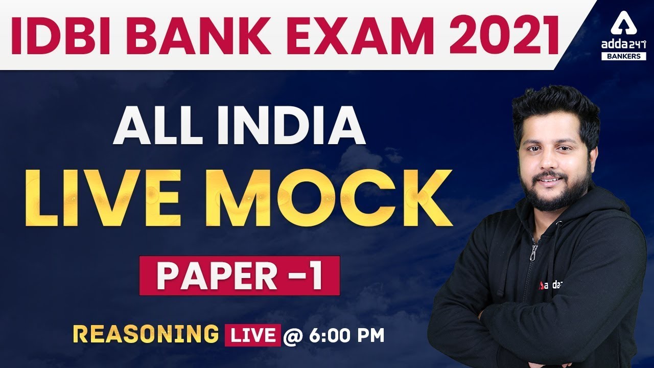 IDBI Bank Exam 2021 | Reasoning | All India Live Mock #1