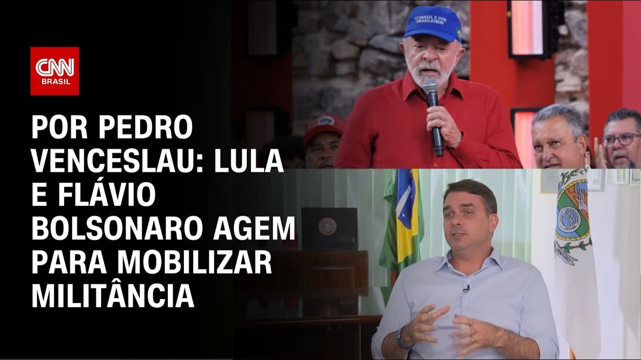 Eleições de 2026: Lula e Flávio Bolsonaro agem para mobilizar militância | CNN 360°
