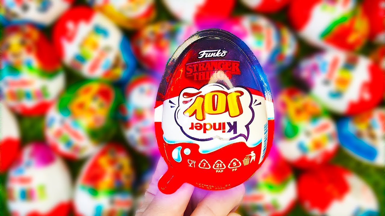 Oddly Satisfying Video Unpacking Kinder Joy Stranger Things With New Toy ASMR Chocolate Egg