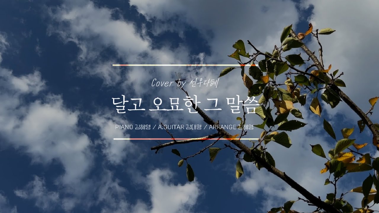 [𝗣𝗟𝗔𝗧𝗘] 달고 오묘한 그 말씀 (𝗖𝗼𝘃𝗲𝗿 𝗯𝘆 선우다혜)