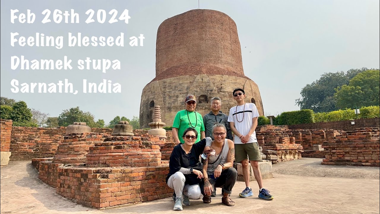 Buddha gave his 1st sermon here at Dhamek stupa,Sarnath,India. #tibetanvlog #tibetanvlogger