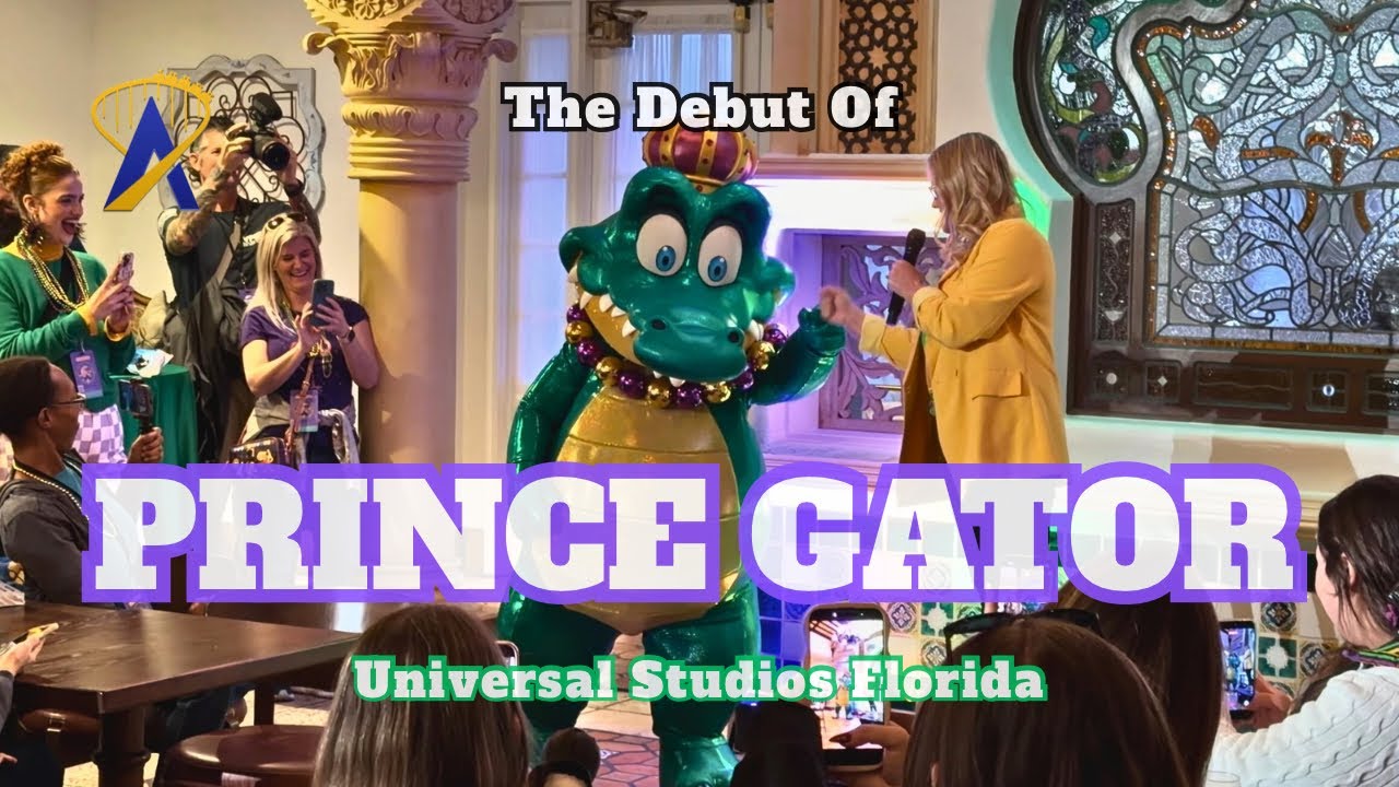 Prince Gator Makes His Debut at Universal Mardi Gras