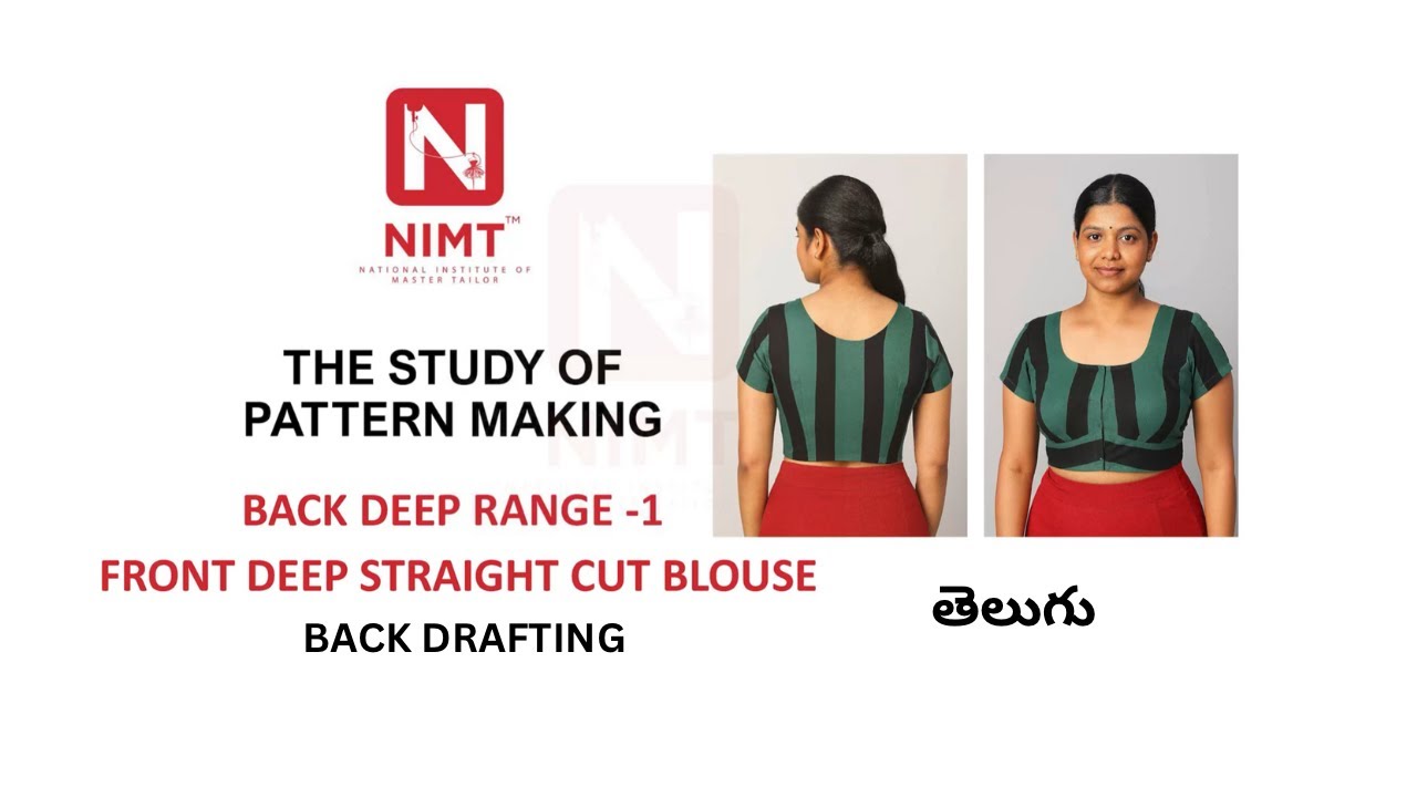 Back Drafting | Front Straight Cut Blouse Pattern – NIMT #telugu 