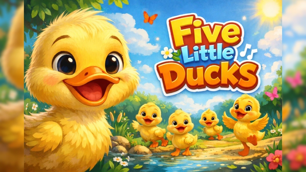 Five Little Ducks | Fun Kids Song & Nursery Rhyme