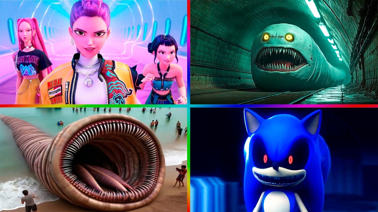 Kpop demon hunter 🆚 Erosion Worm 🆚 Thomas Train Eater 🆚 PEPPA PIG EXE 🎵Who is win? Tiles Hop EDM