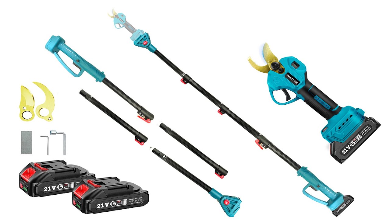 Akku-Gartenschere mit 30mm Gold-Titanium-beschichteten Klingen | Hochwertige Gartengeräte