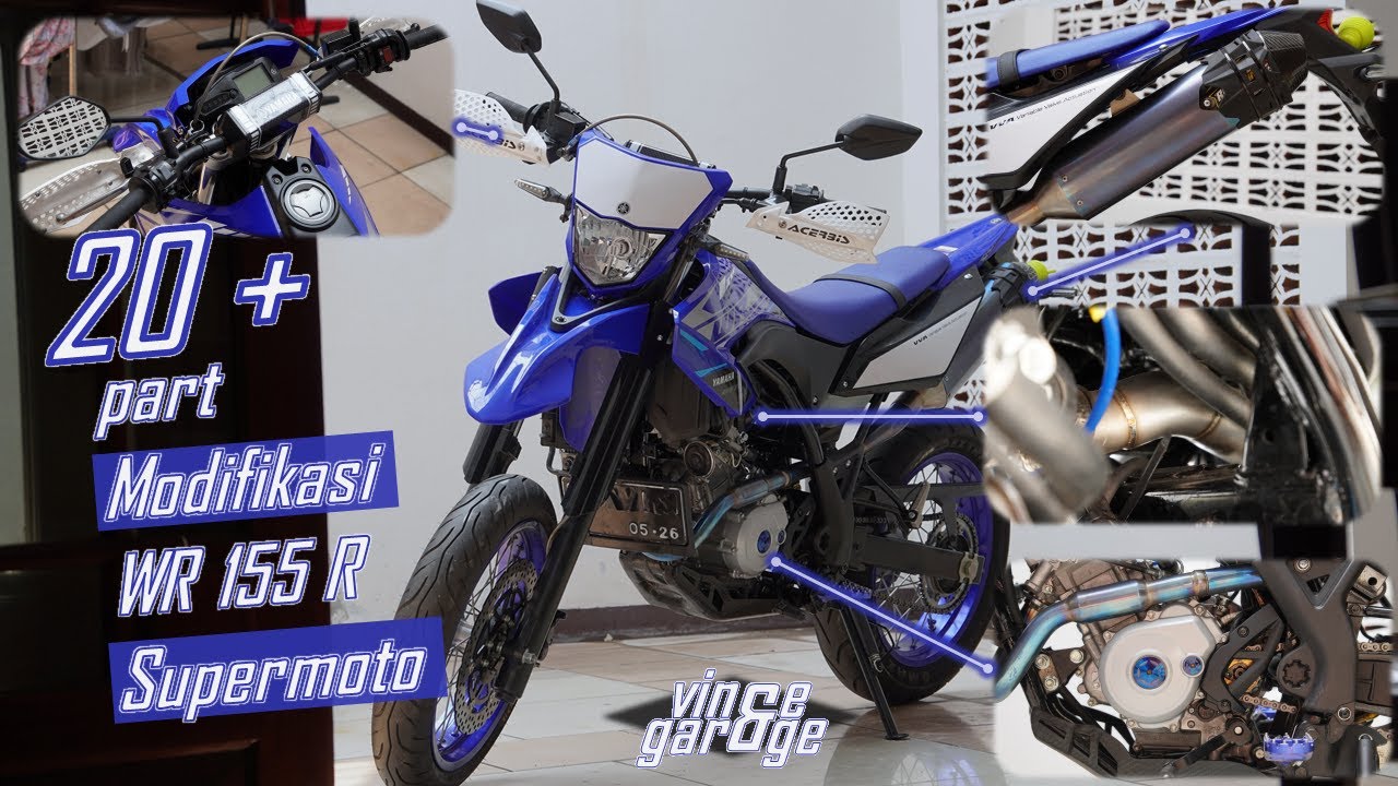 Yamaha WR155R Supermoto Modifikasi Indonesia | 20+ Komponen