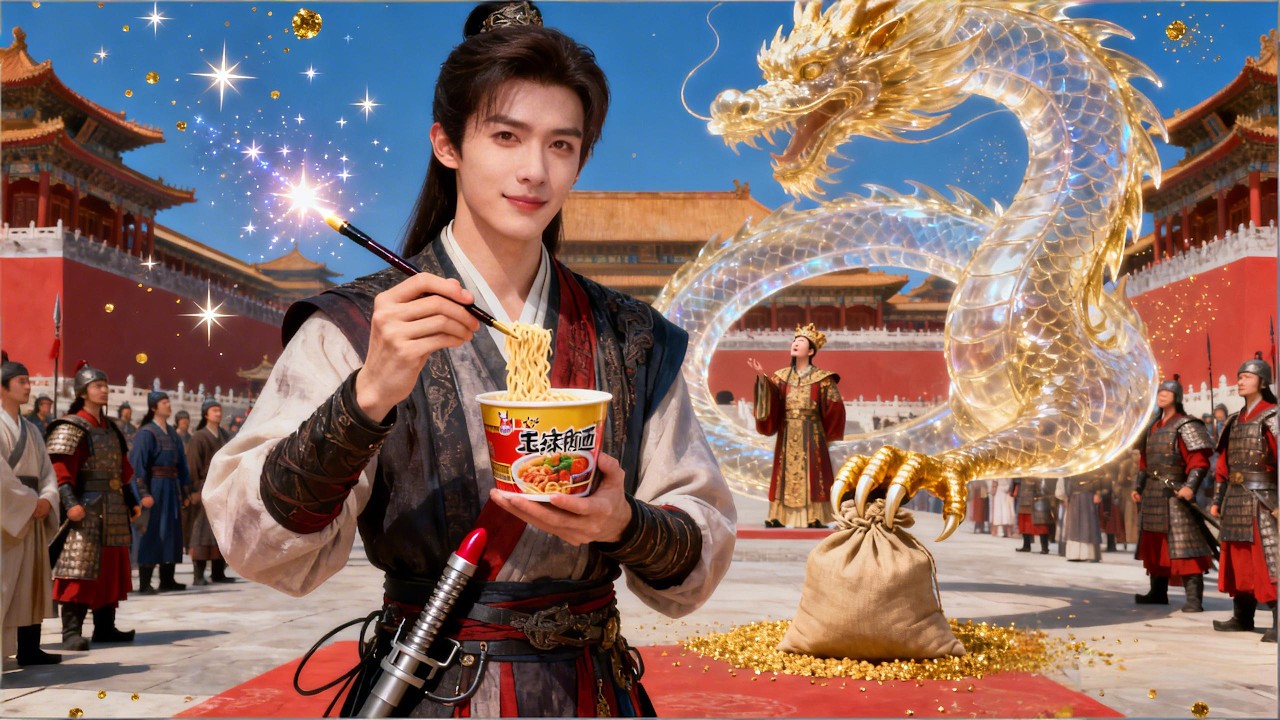 🔔首發新劇🔥開局差點被燉湯，全靠一支筆翻身！畫電棍防身，畫泡麵成軍糧，皇帝都求我畫鹽提純術✨