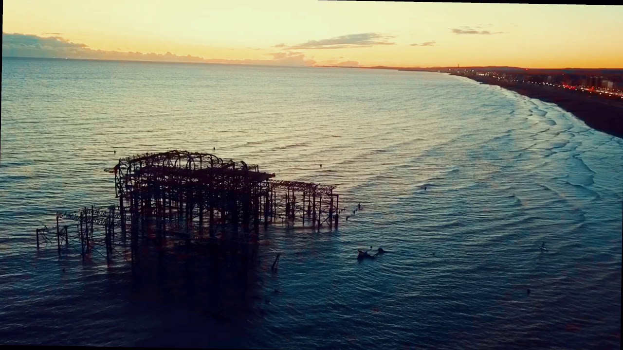 Brighton&rsquo;s West pier by drone