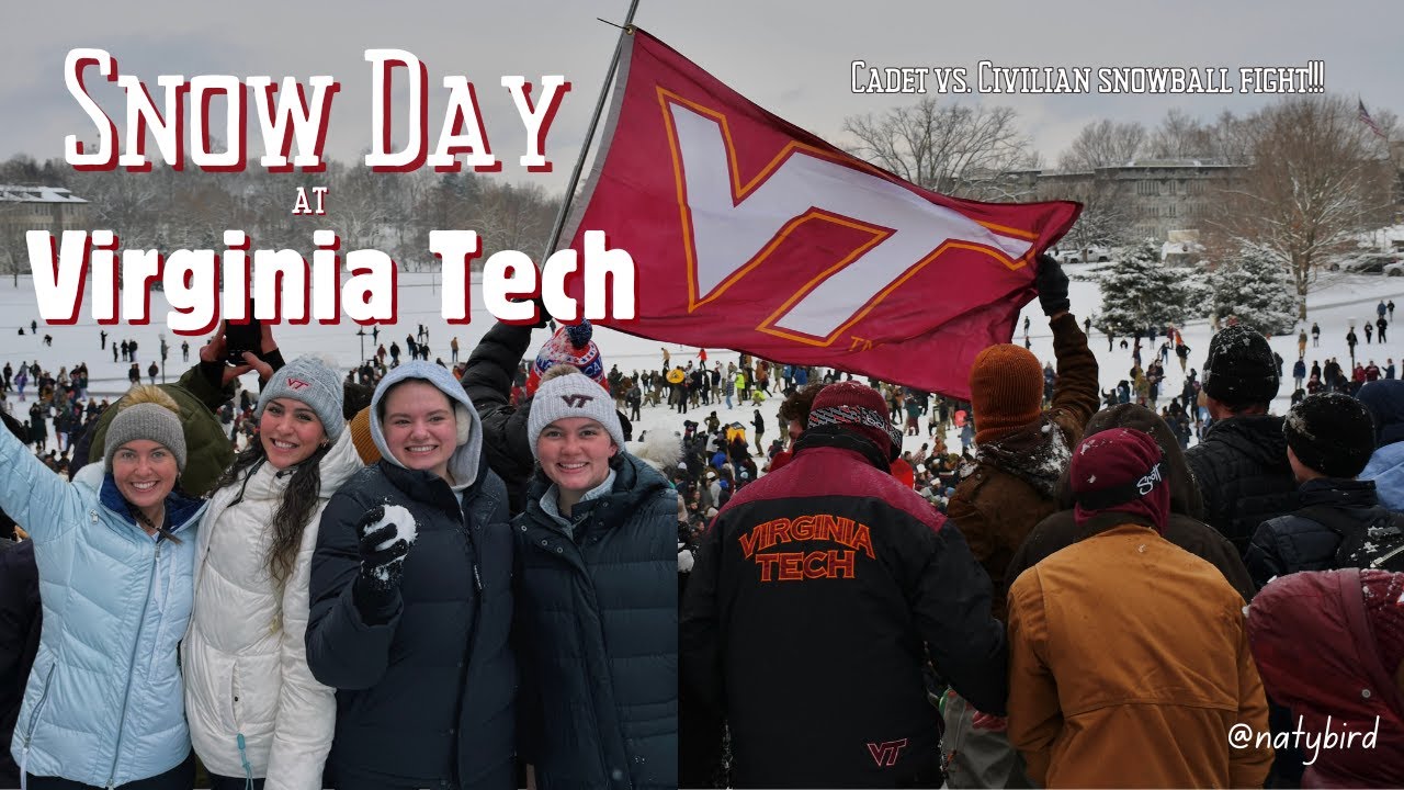 snowball fight at Virginia Tech vlog