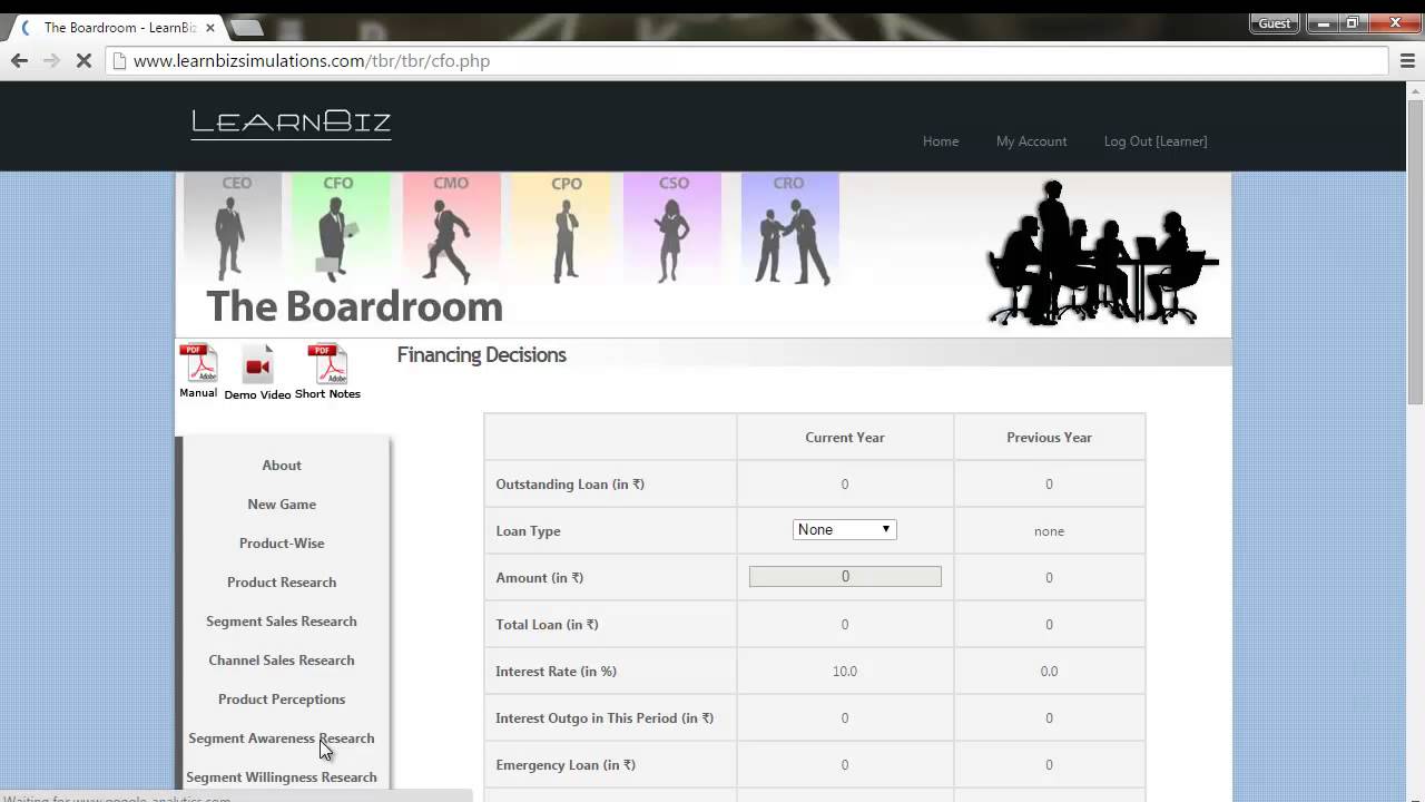 The Boardroom - Decision Screens